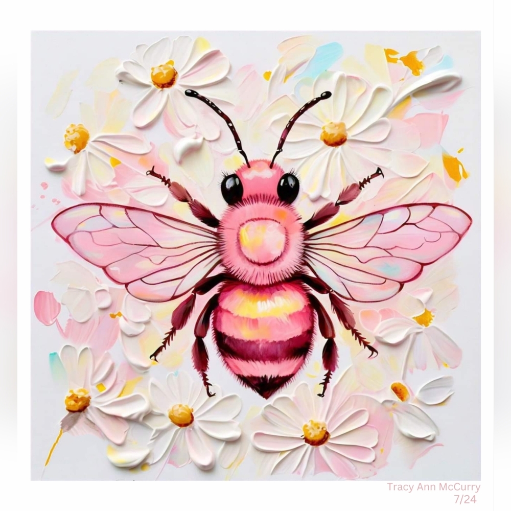 Pink Bee Art Prints